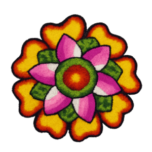 floral centerpiece rangoli mat