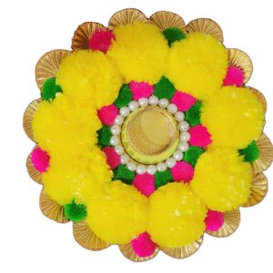 mirror blossom diya ring