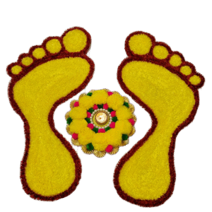 goddess paduka welcome mat yellow
